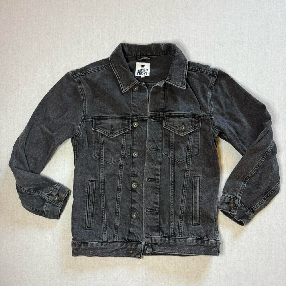 Size Small Ragged Priest Grey/Faded Black Classic Denim/Jean Jacket - Picture 7 of 7